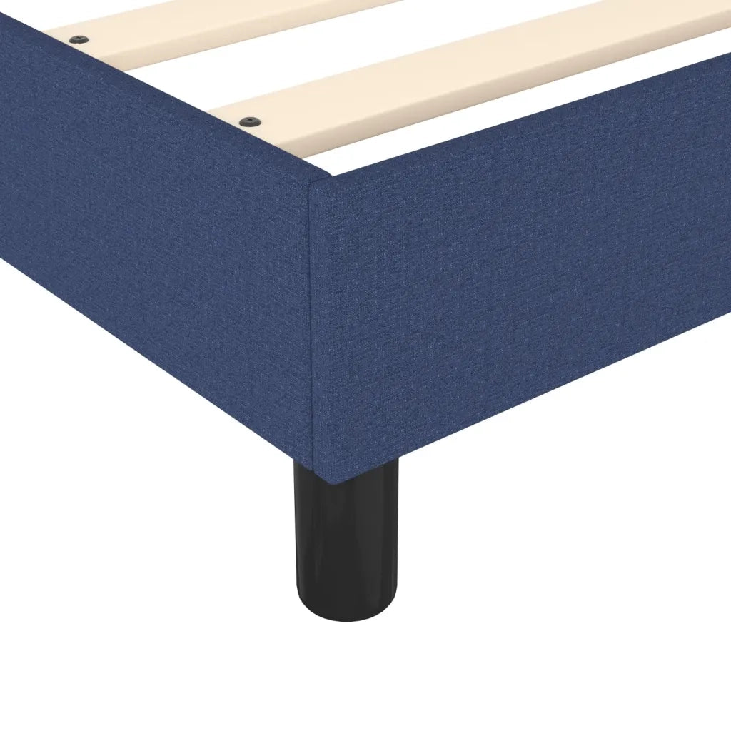 Letto matrimoniale | Letto per adulti | Struttura Letto a Rete a Molle Blu 140x190 cm in Tessuto