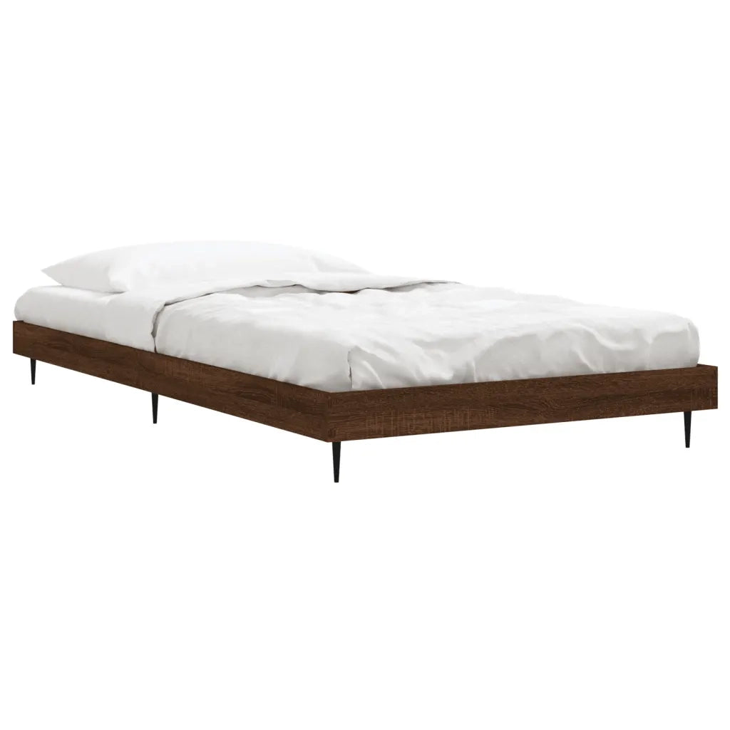 Giroletto senza Materasso-Struttura Letto Rovere Marrone 100x200 cm Truciolato 707854