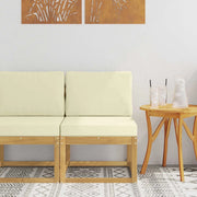 Set di divani da esterno Bianco e Crema 59 x 63 x 73 cm 901458