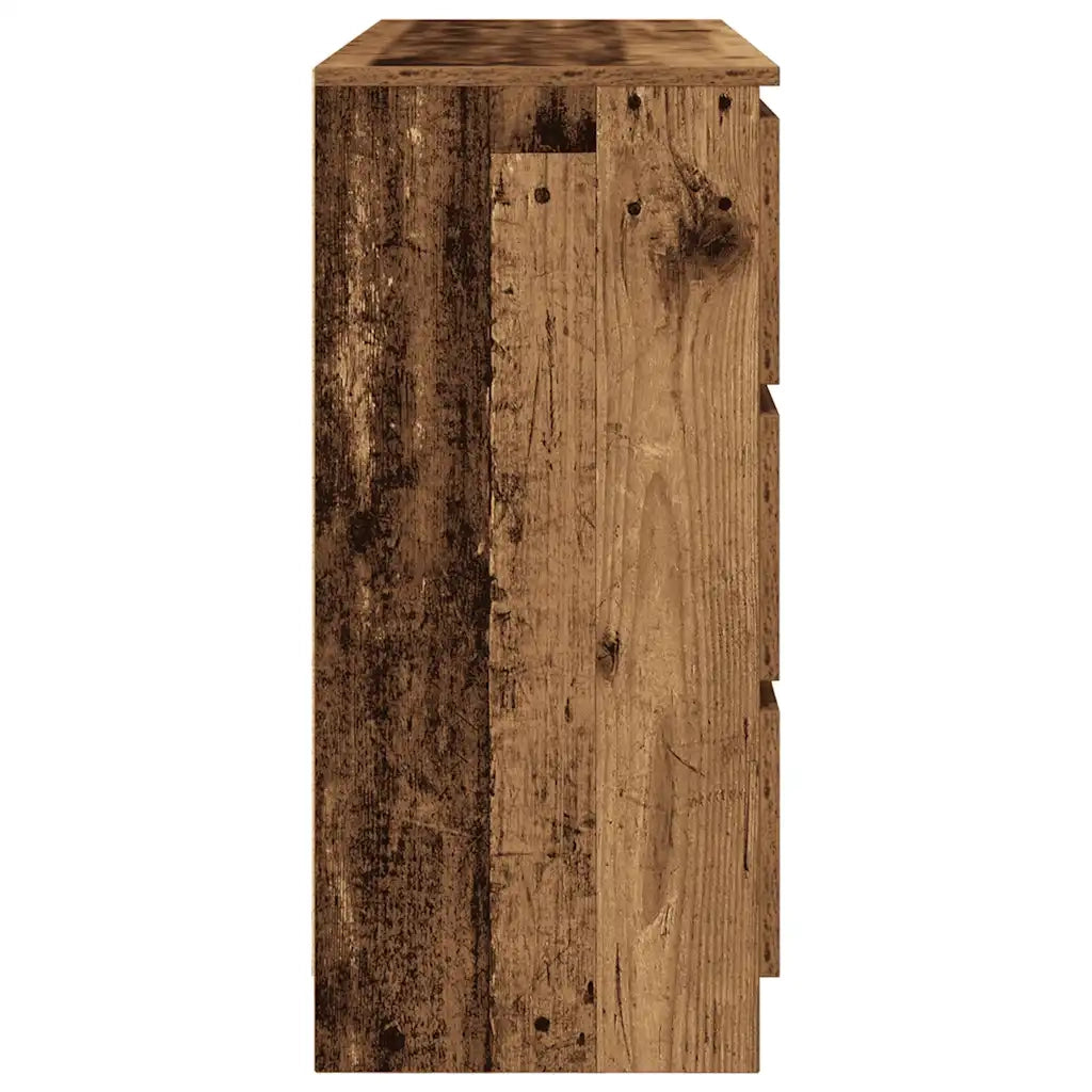 Credenza | Madia | Buffet da pranzo | Armadio da pranzo Legno Antico 100x35x76 cm in Legno Multistrato