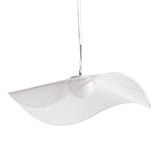 Lampada a sospensione a LED in metallo bianco con paralume acrilico aperto per l'illuminazione a sospensione