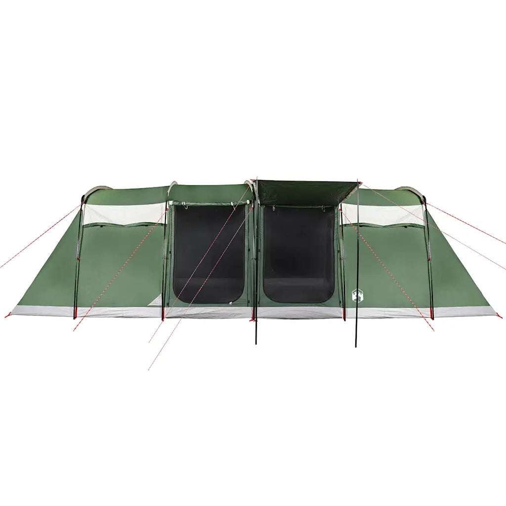 Tenda Familiare a Tunnel per 8 Persone-Tenda da campeggio Verde Impermeabile 408041
