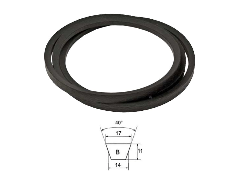 Cinghia trapezoidale sezione B modello B68 a B128 40° 17mm 14mm 11mm - 64210