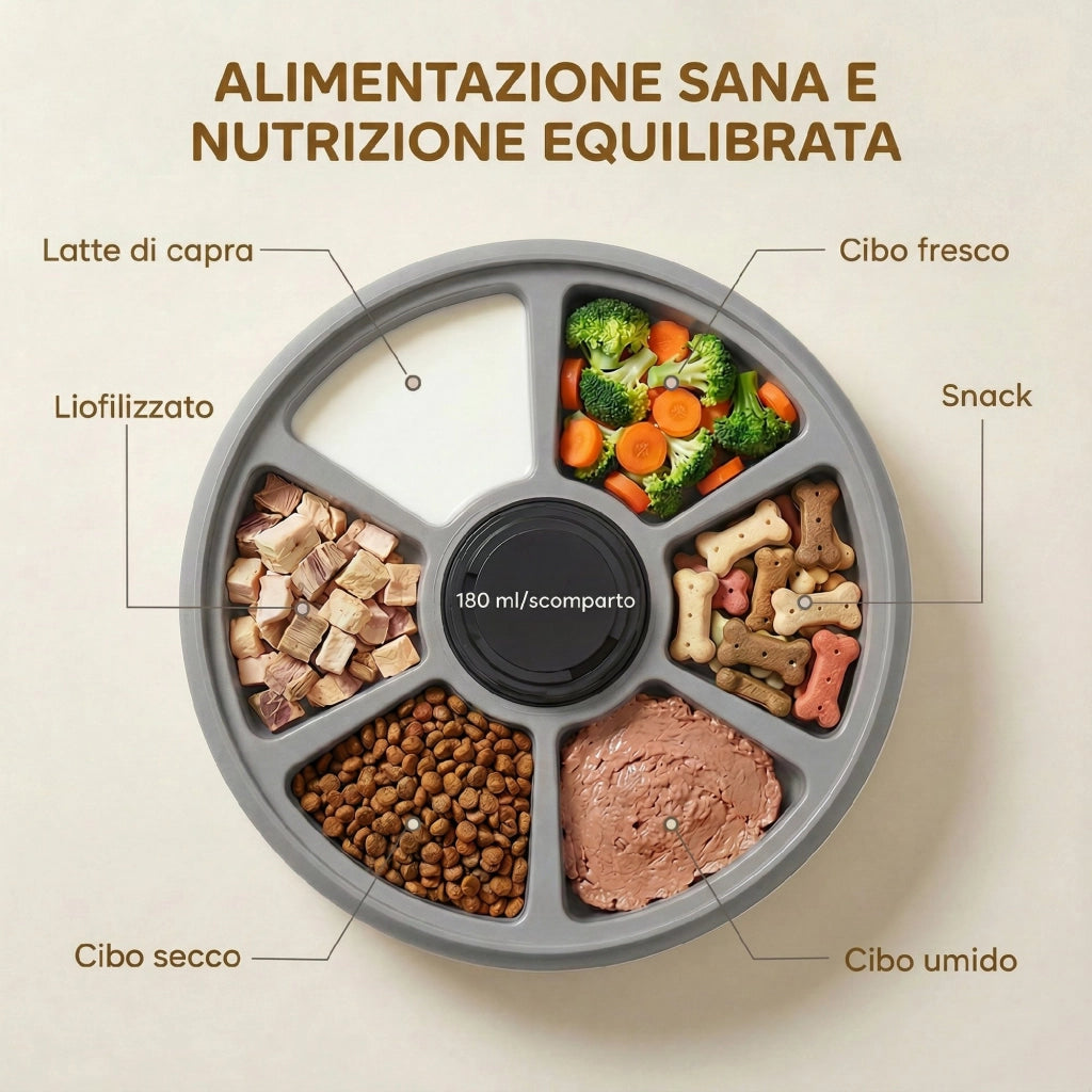 Distributore Automatico Cibo per Gatti e Cani con Timer e Display LED ¨C Minimal