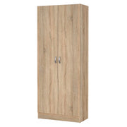 Scarpiera Mobile Salvaspazio Con 2 Ante E 5 Ripiani Regolabili Armadio Moderno Per Ingresso Camera E Living Design 69.2 X 34.6 X 170.4 Cm Rovere