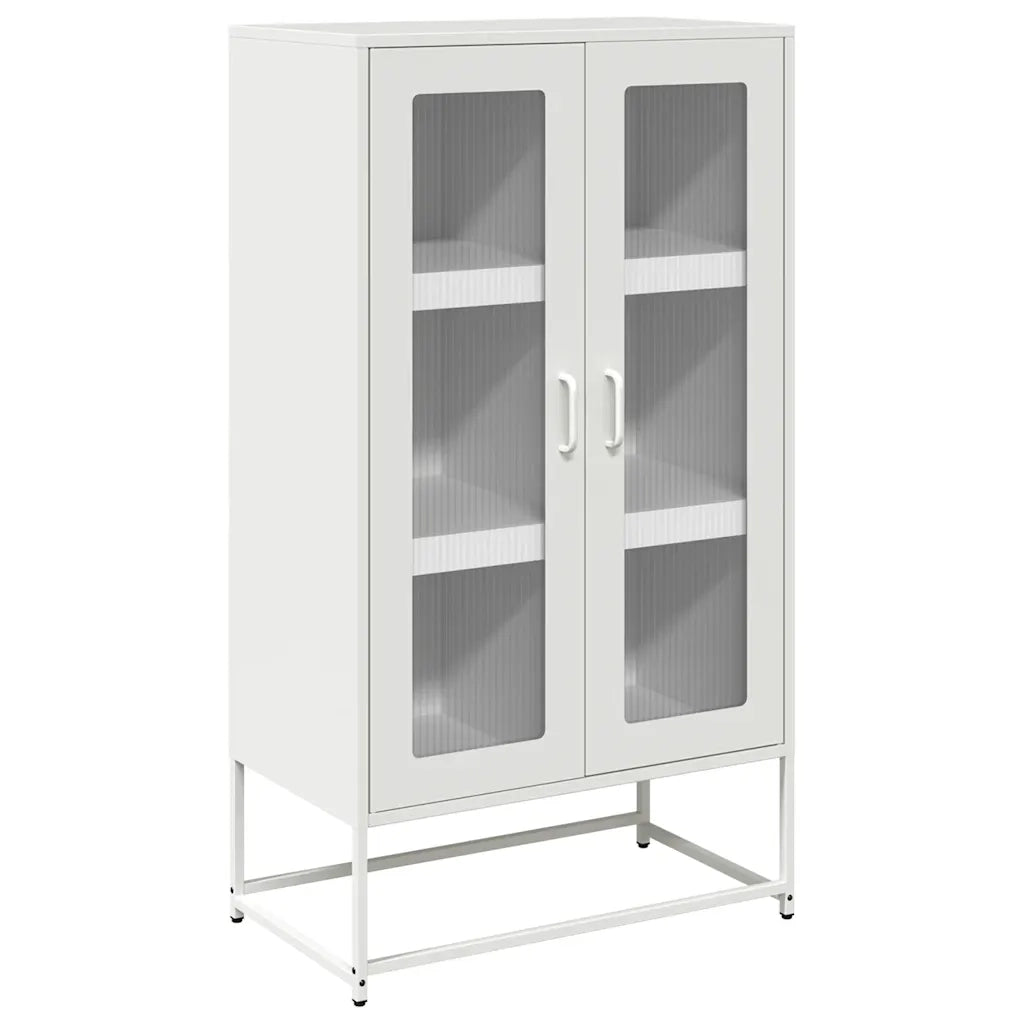 Credenza Bianca 68x39x123 cm in Acciaio