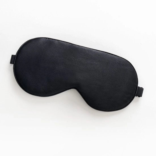 Sacco da sonno 2 in 1, maschera da sonno in seta ultraleggera, occhiali da sonno anti-luce con cinturino regolabile (nero)