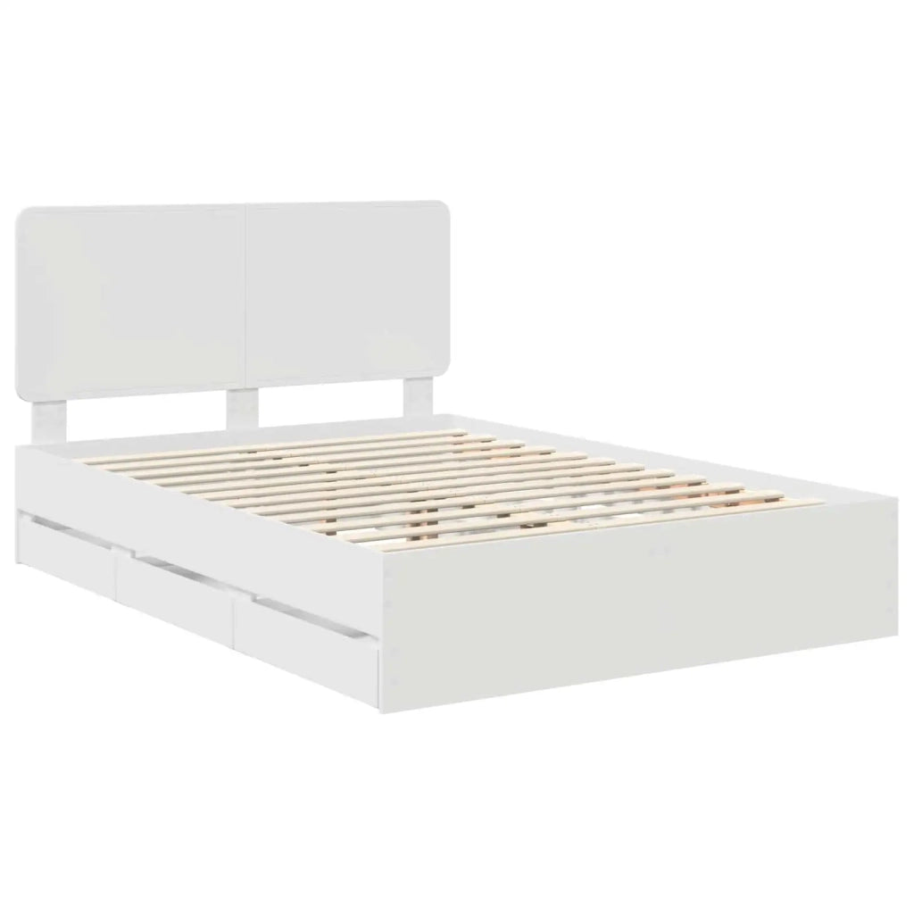 Struttura del letto Bianco 160 x 200 cm Legno Ingegnerizzato 3412574