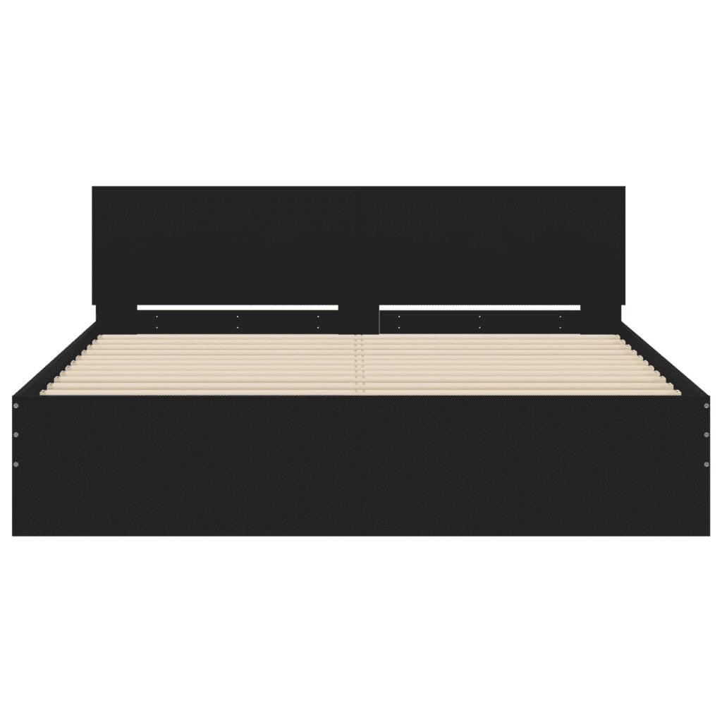 Giroletto con Testiera Nero 140x190 cm 3207498