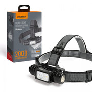 Lampada frontale Videx 20W 2000lm 150m IP67 ricaricabile