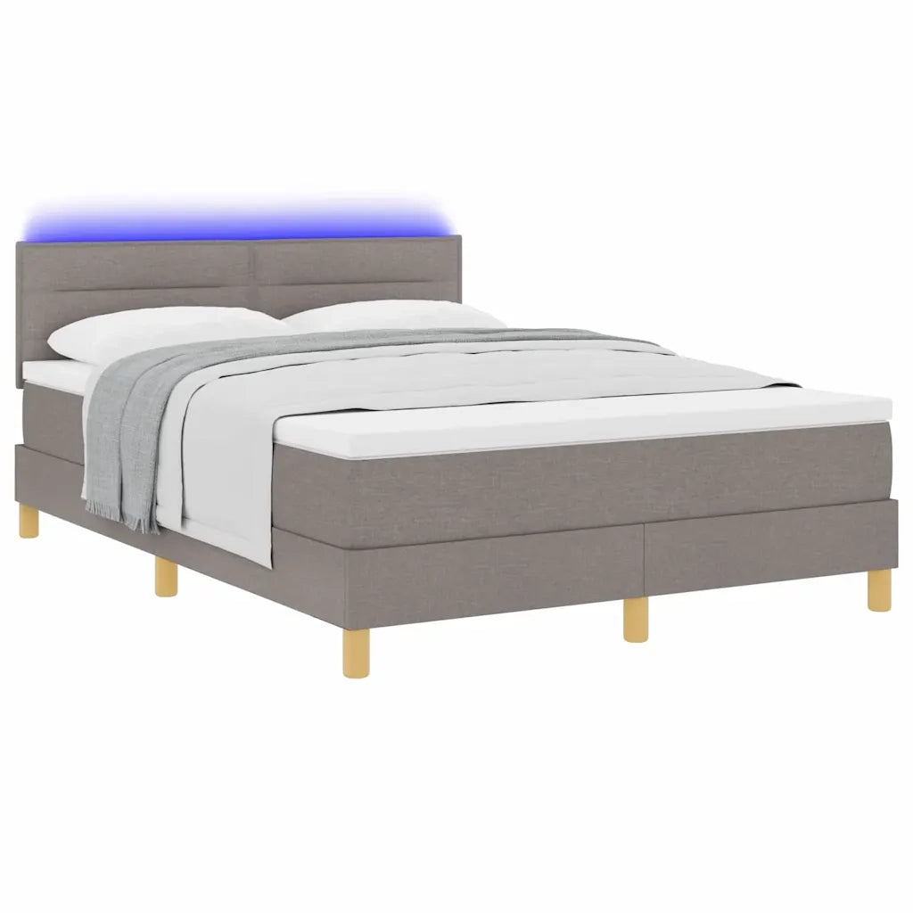Letto a Sorgente LED con strisce LED Talpa 140 x 190 cm Tessuto 3342363