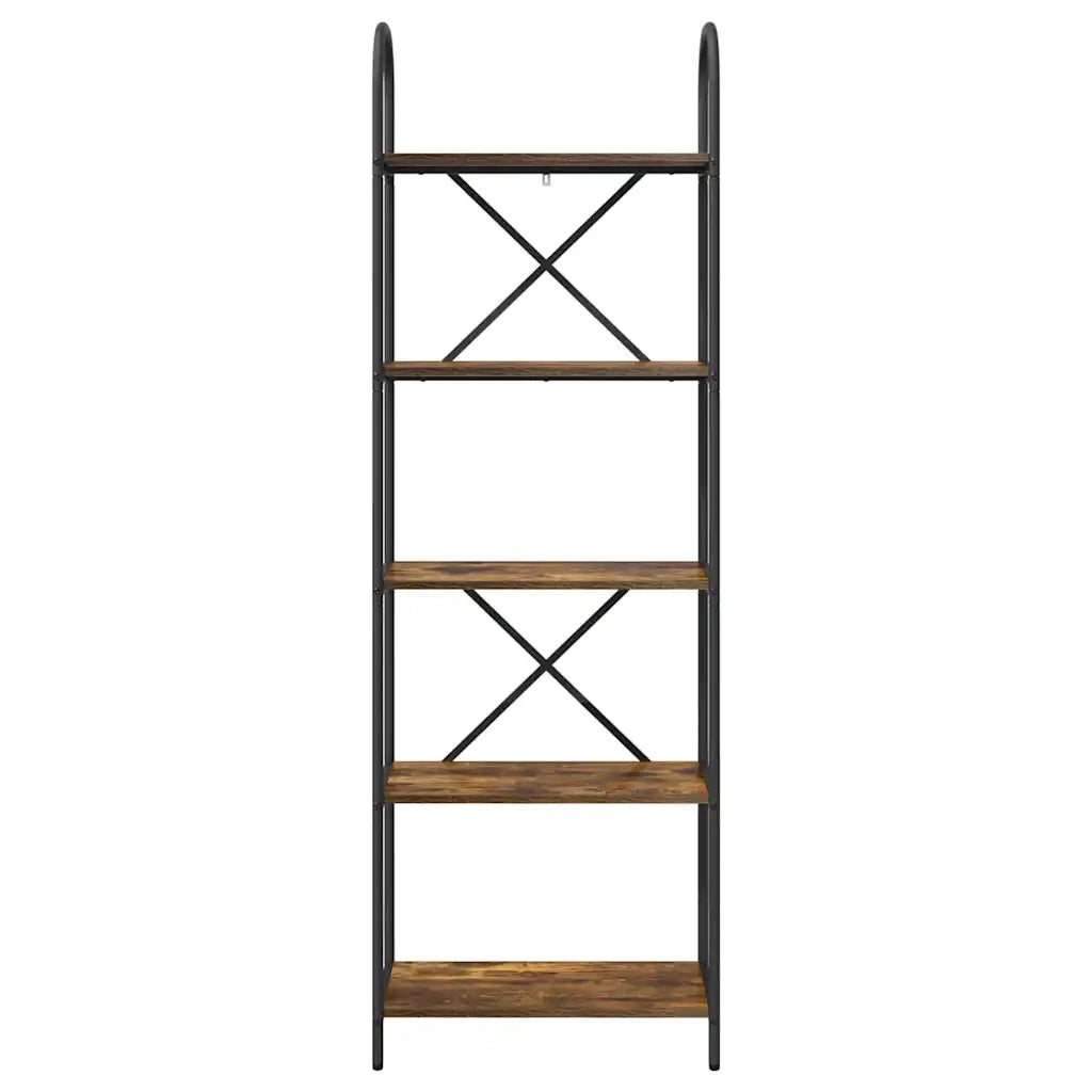 Libreria-Scaffale per Libri-Mobile di Stoccaggio Rovere fum¨¦ 60 x 30 x 183 cm Legno multistrato 516582