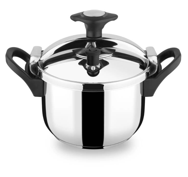 Pentola a pressione 6 litri acciaio inox 18/8, diametro 22 cm, 60kPa, fondo termodiffusore, per tutti i fuochi - SOGO