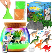 Zestaw diorama di un dinosauro con lampada - lampada da notte per bambini con joystick - giocattolo per bambini dai 3 ai 8 anni