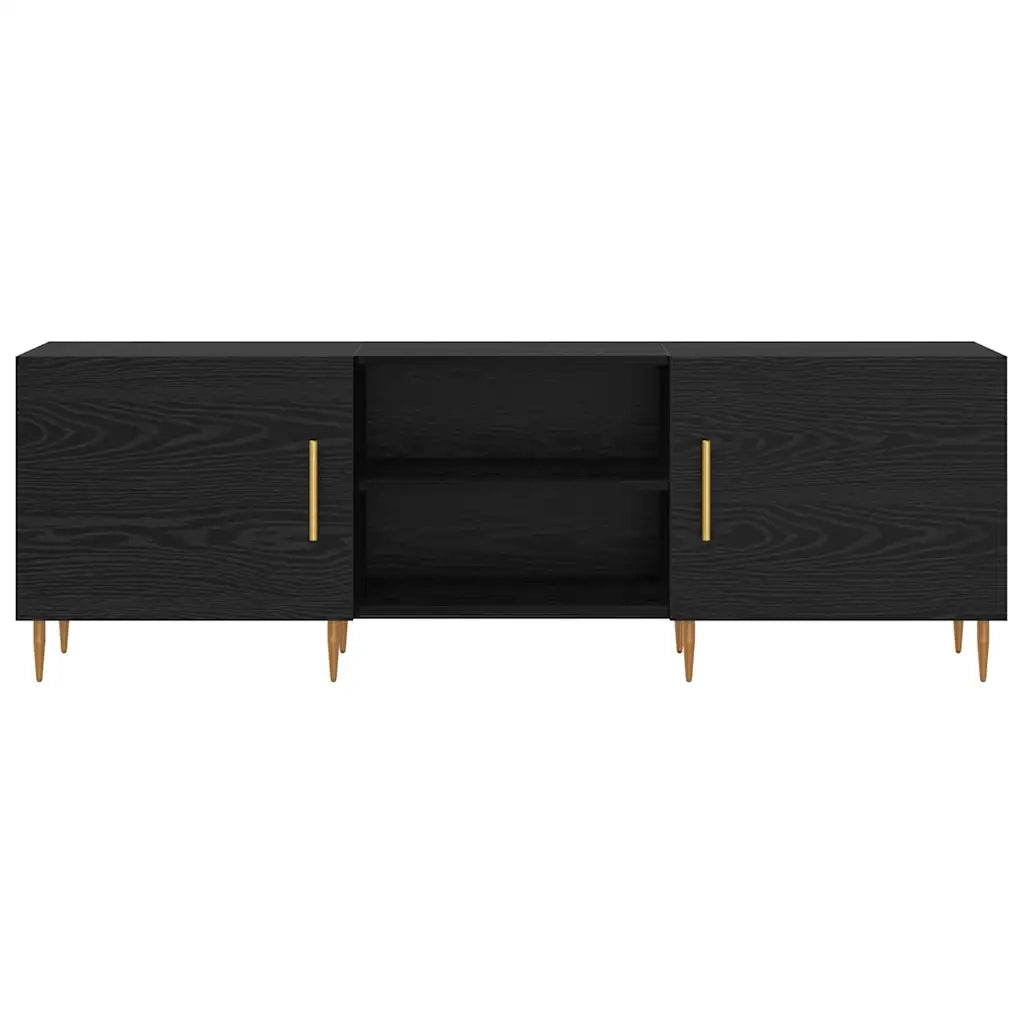 Mobile TV-Credenza per TV-Console TV Rovere nero 150 x 30 x 50 cm Legno multistrato 126075