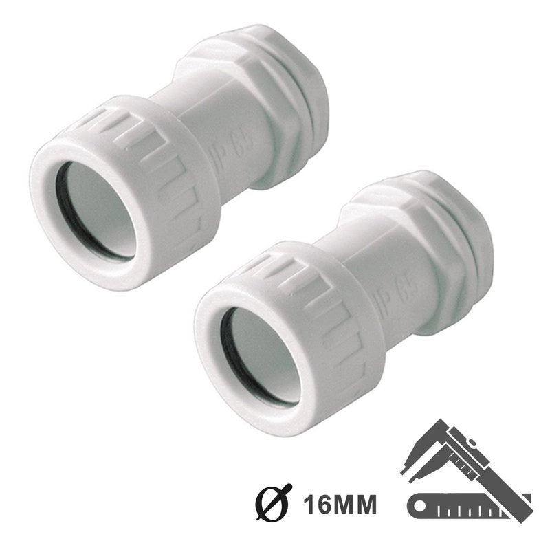 2 PZ Bloccatubo Raccordo Tubo Scatola Diametro 16mm per Tubo Rigido IP65