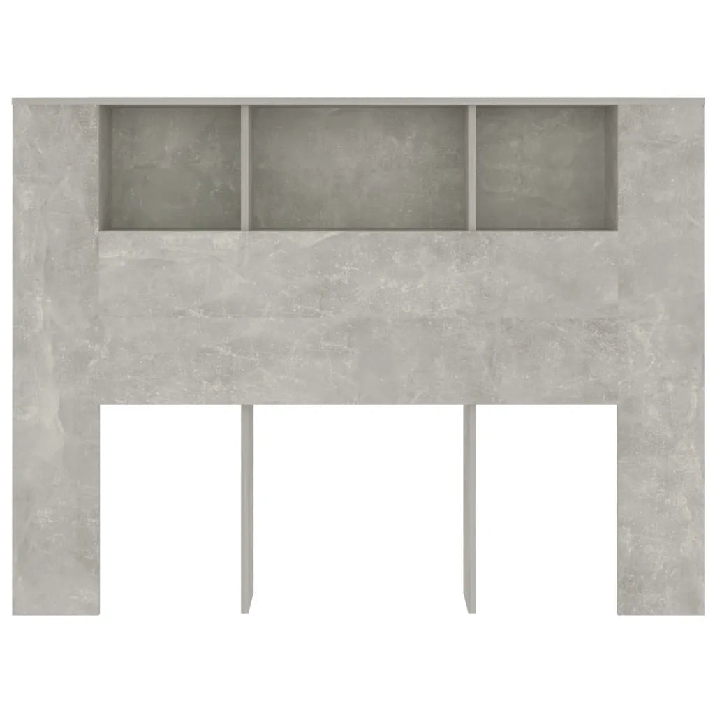 Testiera | Testata con Scomparti Grigio Cemento 140x18,5x104,5 cm