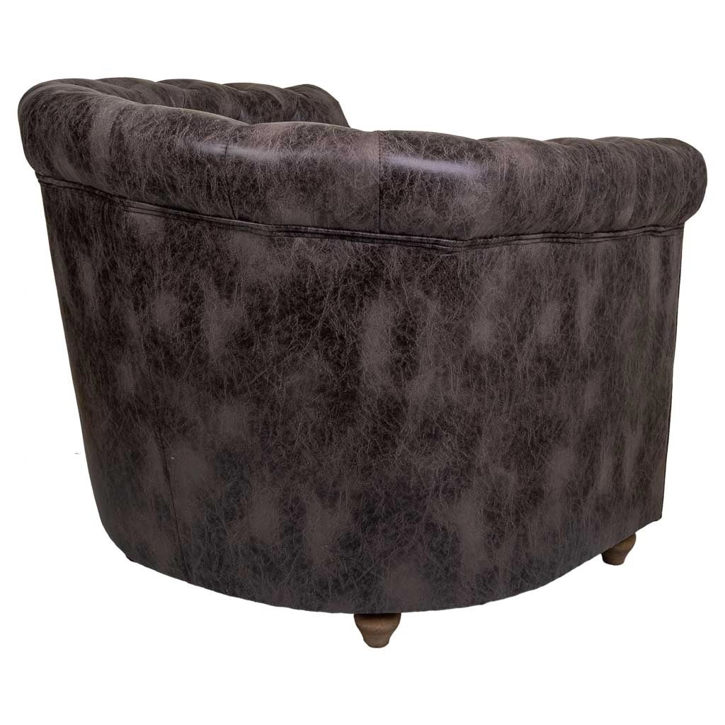Poltrona imbottita marrone 80x80x48/72h