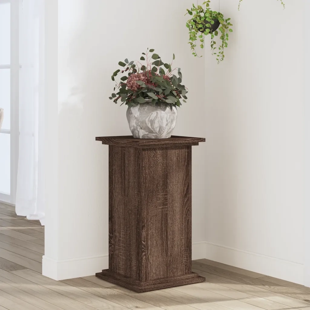 Supporto per piante | Sostegno per piante Rovere Marrone 33x33x60cm Legno Multistrato
