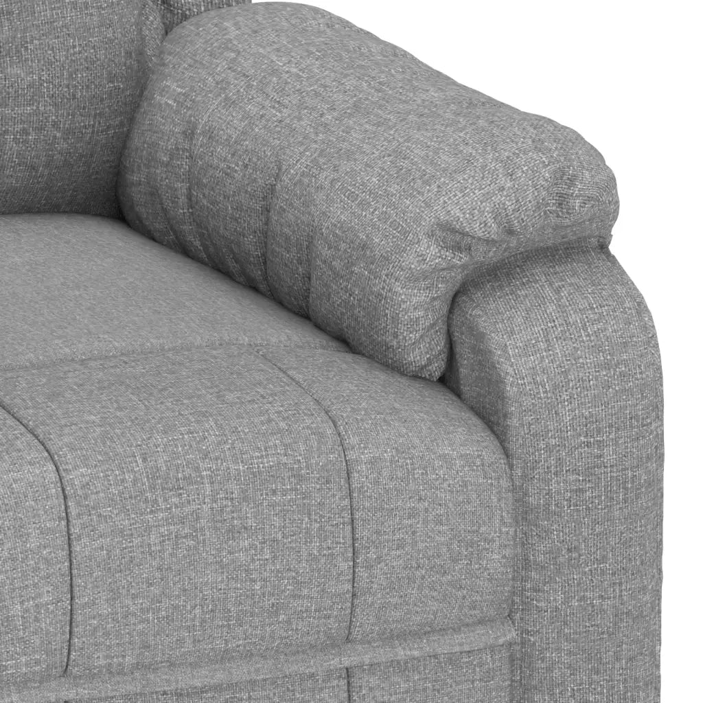 Poltrona Elettrica Reclinabile Grigio Chiaro in Tessuto 3143567