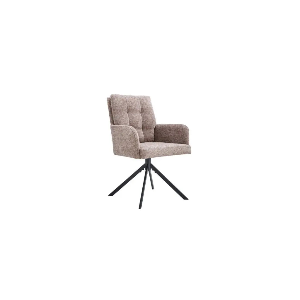 Sedia girevole PLUMO – Tessuto sabbia – L50 x H85 x P62 cm