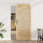 Porta scorrevole Naturale e Bianco 86 x 211 cm 3445430