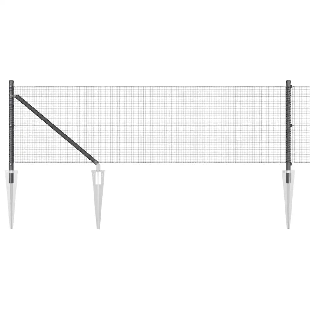 Palo della recinzione Grigio 100 x 0,6 m (rete 12 x 12 mm)