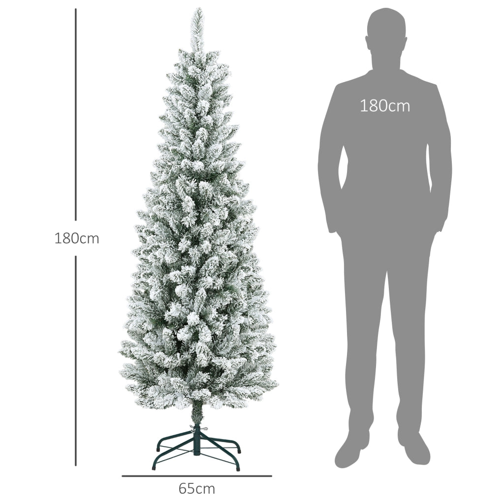 Albero di Natale Artificiale ¨C zephmum ¨C 183 cm Verde con Supporto in Metallo
