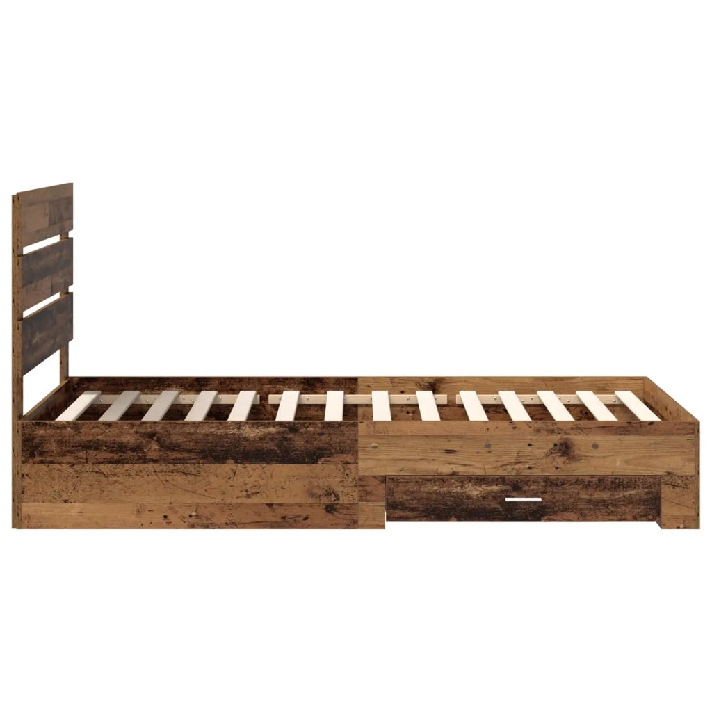 Struttura del letto-Giroletto Legno vecchio 90 x 200 cm Legno multistrato 374772