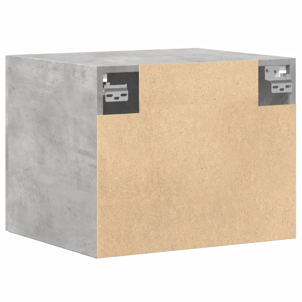 Armadietto a Muro | Mobile a Parete Grigio Cemento 50x42,5x40 cm Legno Multistrato