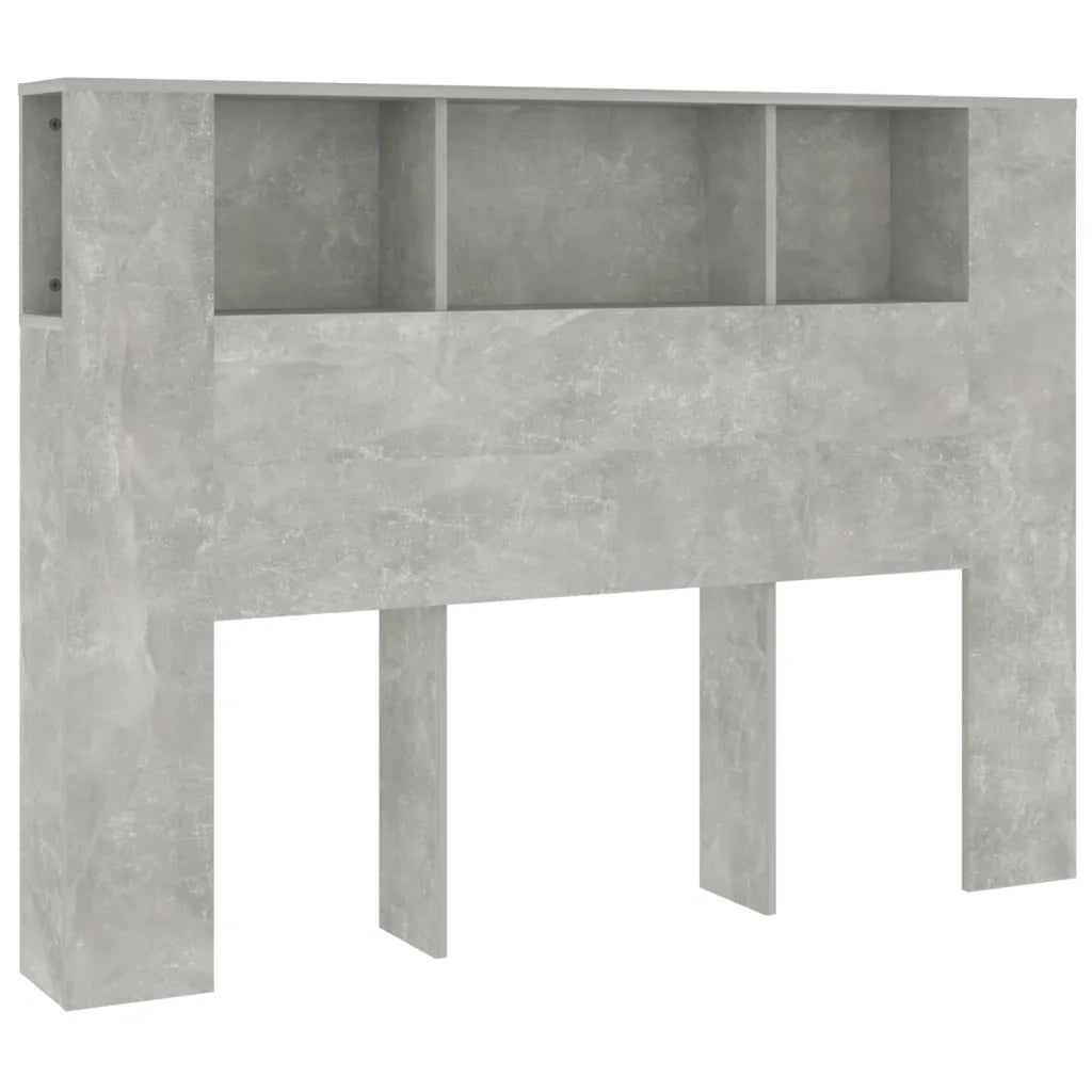 Testiera | Testata con Scomparti Grigio Cemento 140x18,5x104,5 cm