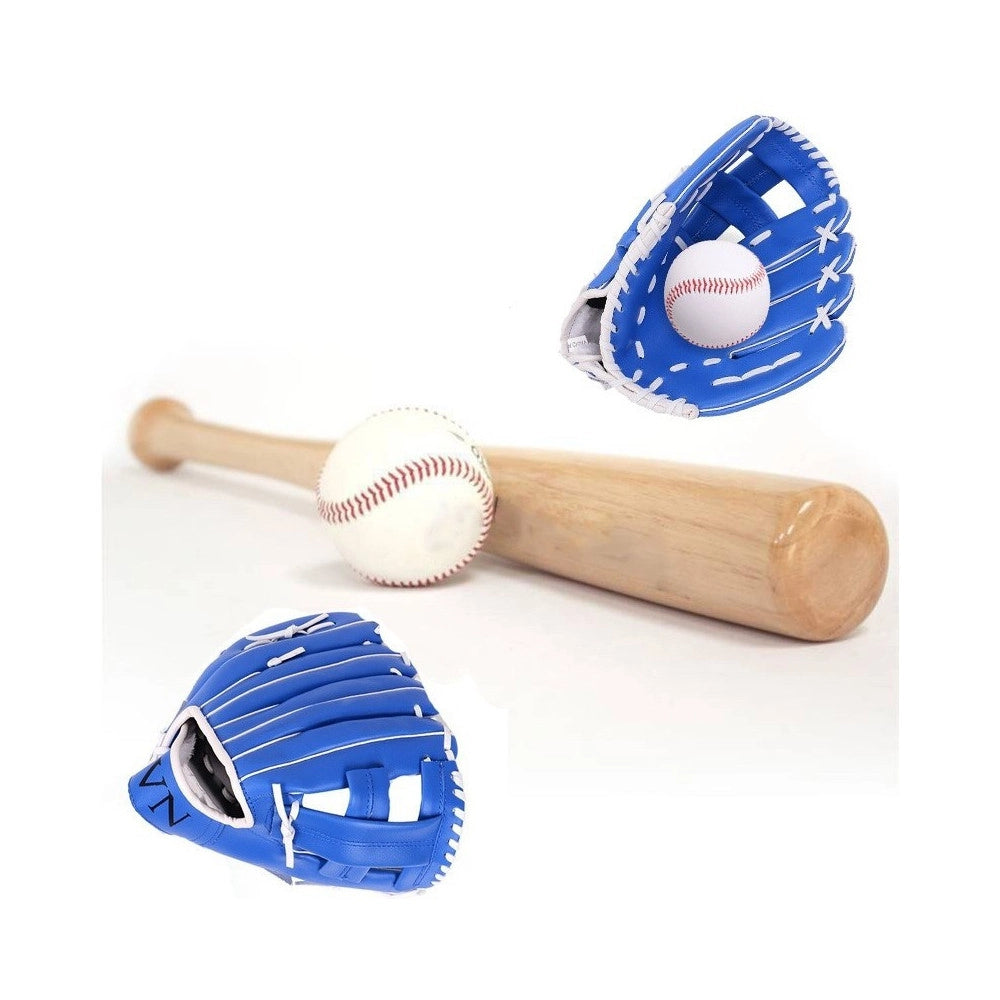 Trade Shop - Set Mazza Baseball + Palla 30" + Guantone 10 1/2 Inch Mazza Da Baseball Bastone Legno -
