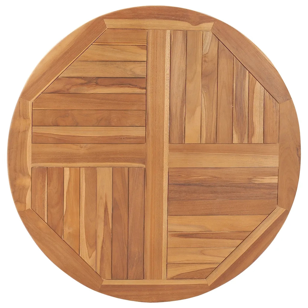 Piano Tavolo in Legno Massello di Teak Rotondo 2,5 cm 90 cm 48987