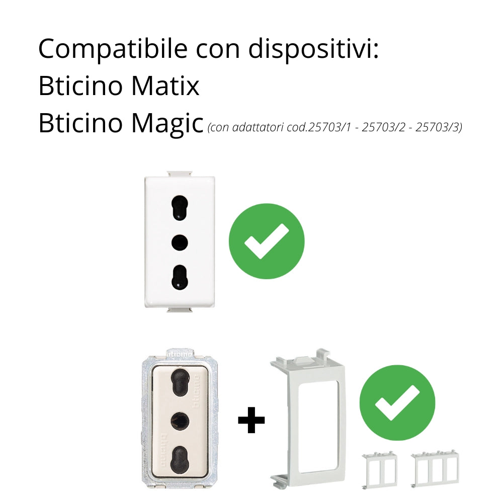Custodia ip40 bticino 25404 per installazione a parete