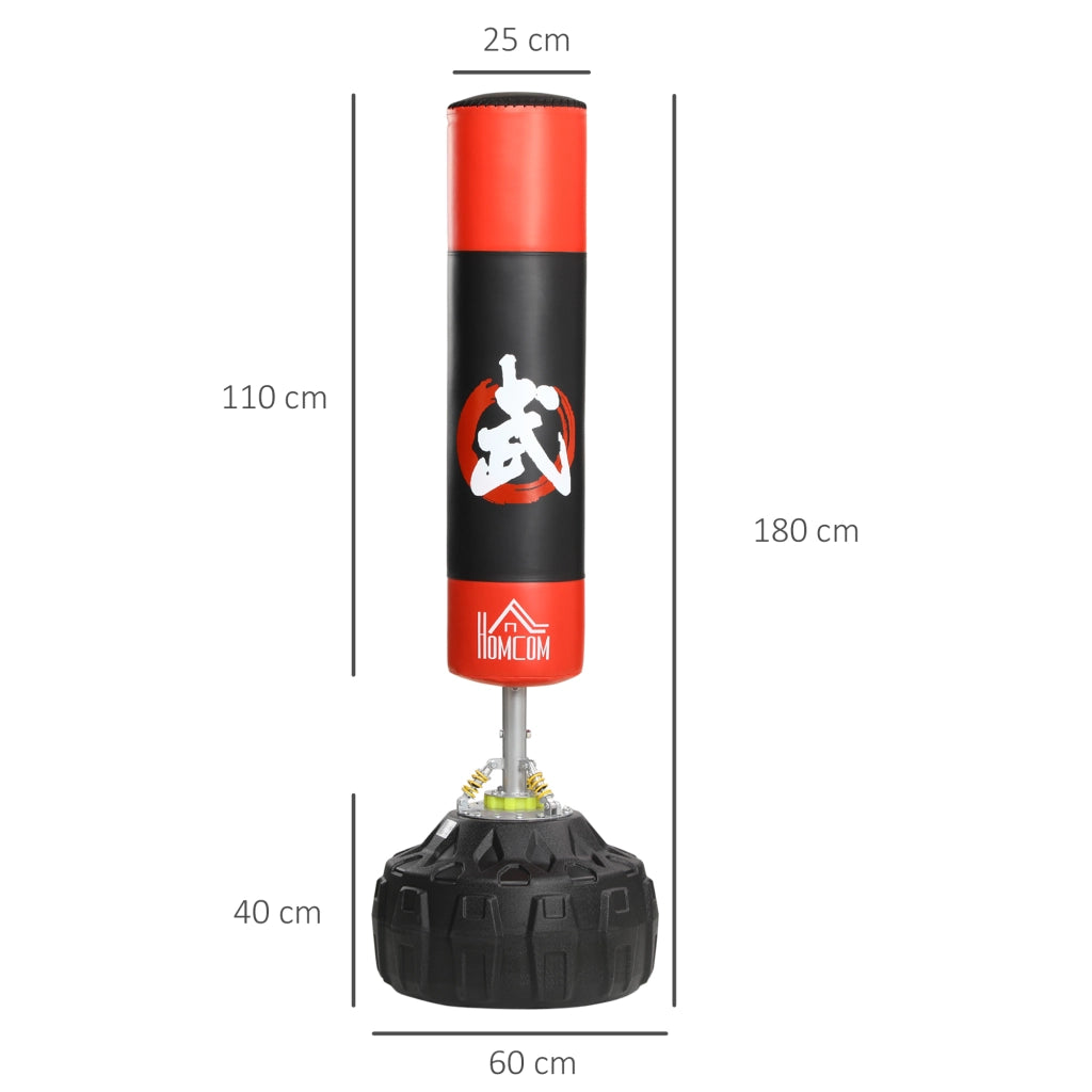Sacco da Boxe da Terra ¨C Minimal ¨C Nero e Rosso, 180 cm