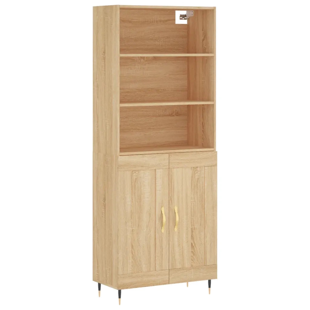 Credenza Rovere Sonoma 69,5x34x180 cm in Legno Multistrato 3189936