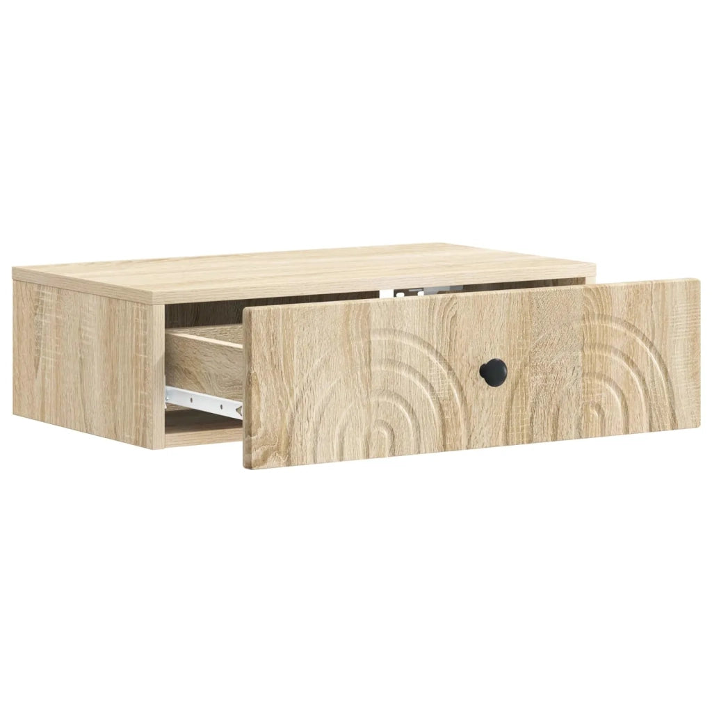 Tavolino da Parete Laterale | Tavolo laterale | Tavolino Rovere Sonoma 59 x 34,5 x 17 cm