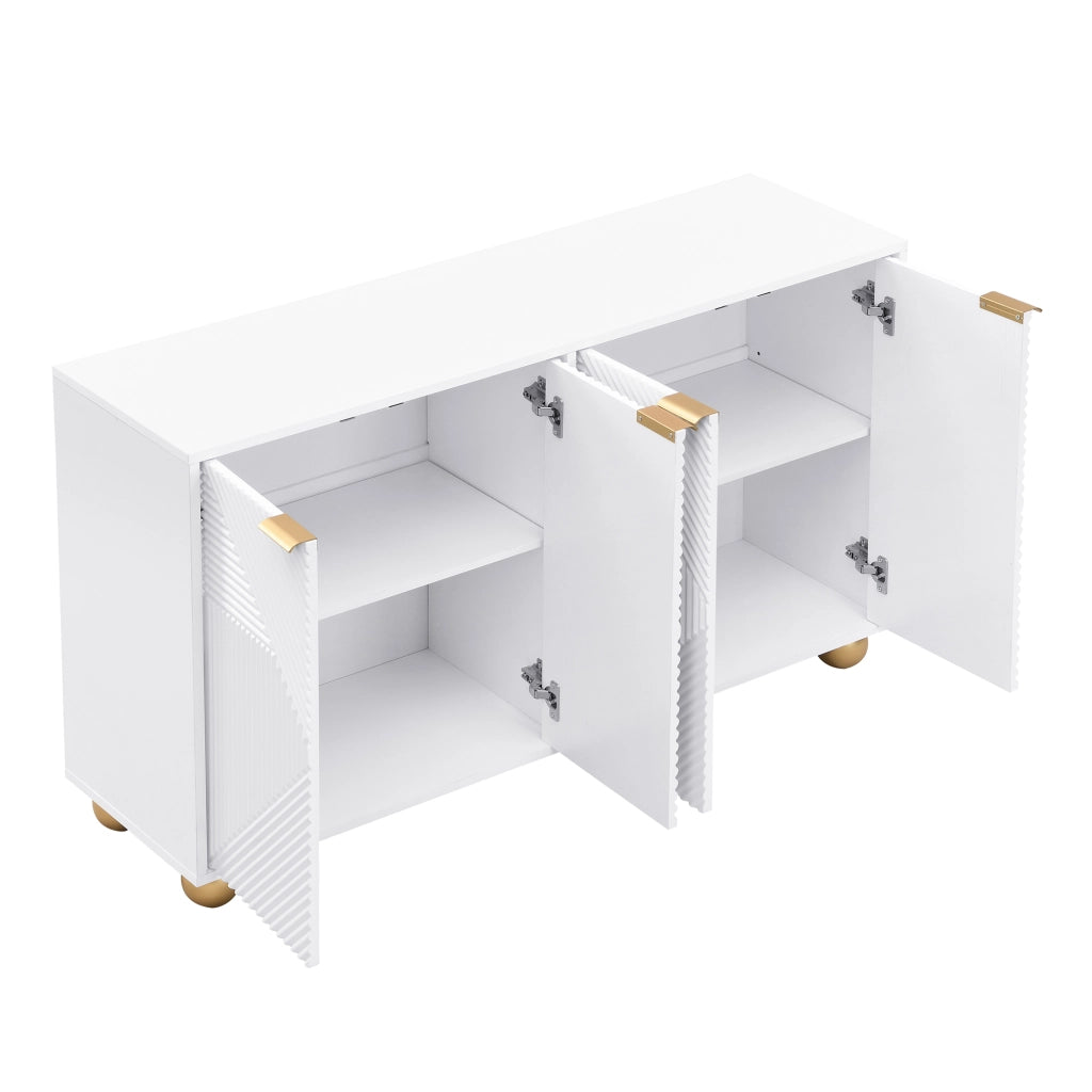 Credenza con Ante e Ripiani ¨C MINIMAL ¨C Legno, Metallo