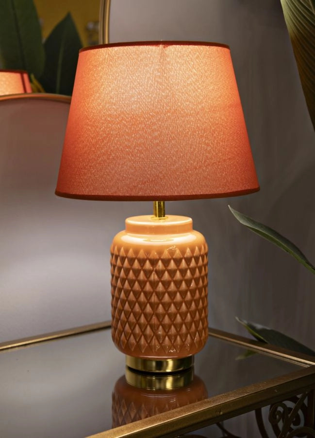 LAMPADA DA TAVOLO SQUARE ARANCIONE CM Ø 28X44