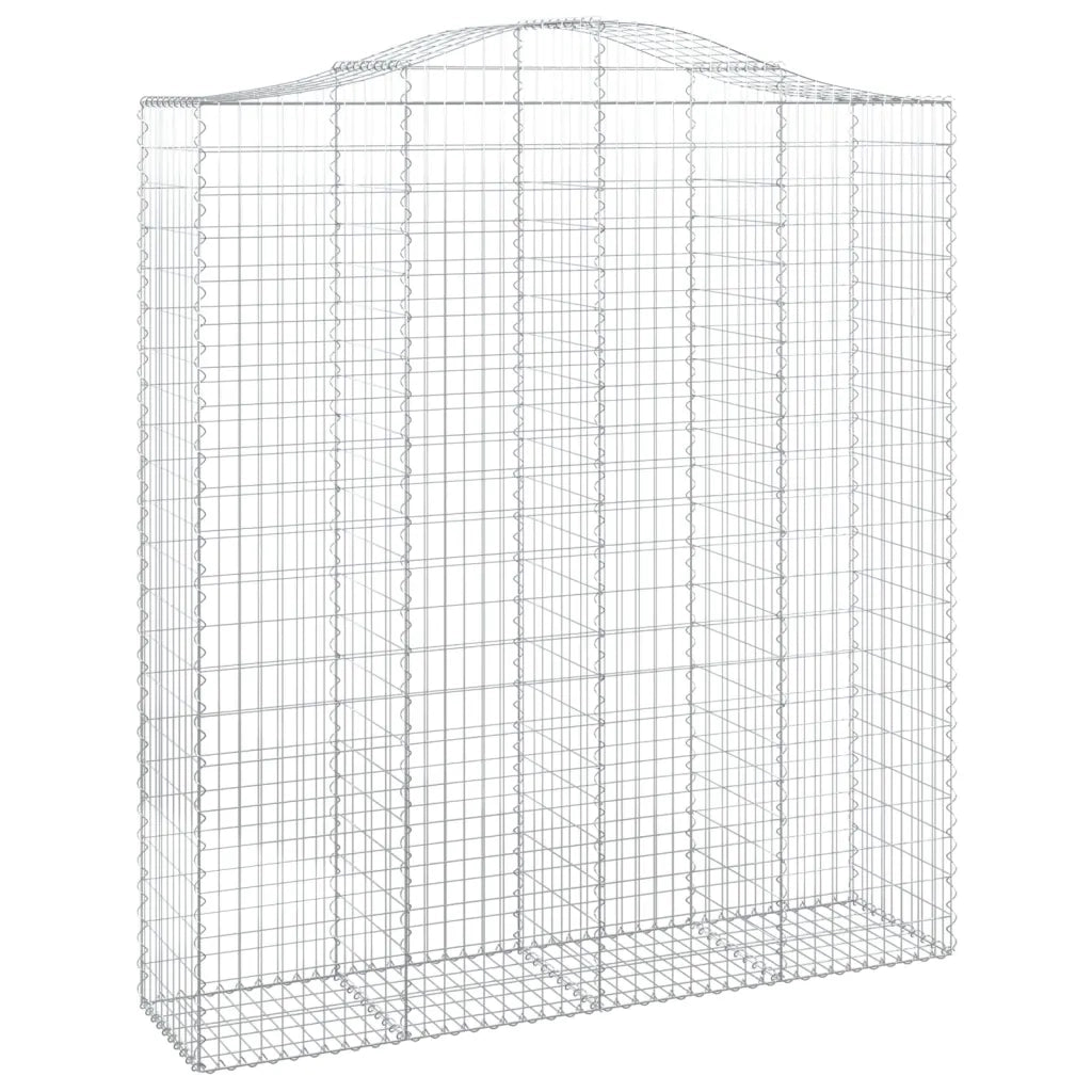 Cesti Gabbioni ad Arco 2 pz 200x50x220/240 cm Ferro Zincato 3145766