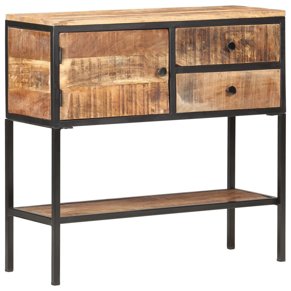 Credenza 85x30x80 cm in Legno Massello di Mango Grezzo 320486