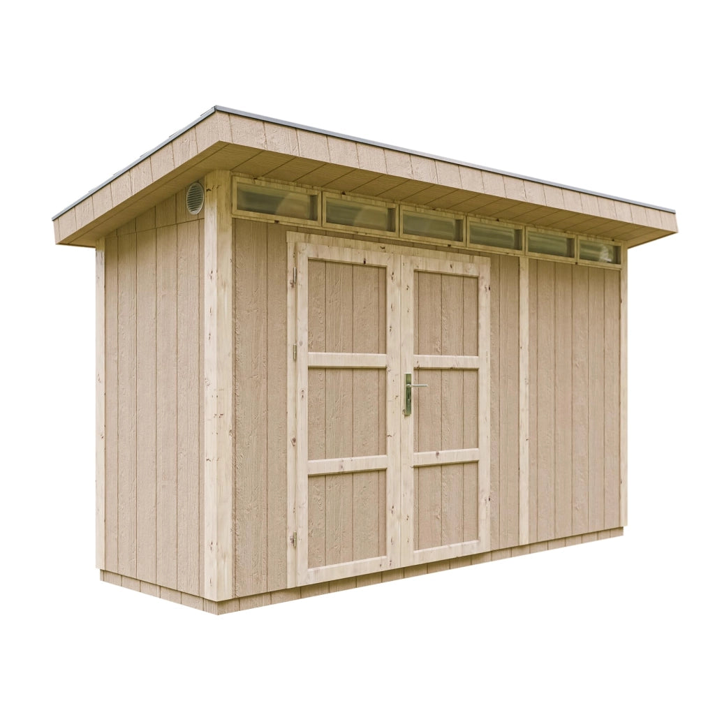 Casetta da Giardino di QUALIT? PREMIUM 4,3m?²-L161xW411cm - TIMBELA M902A-TERRA BROWN