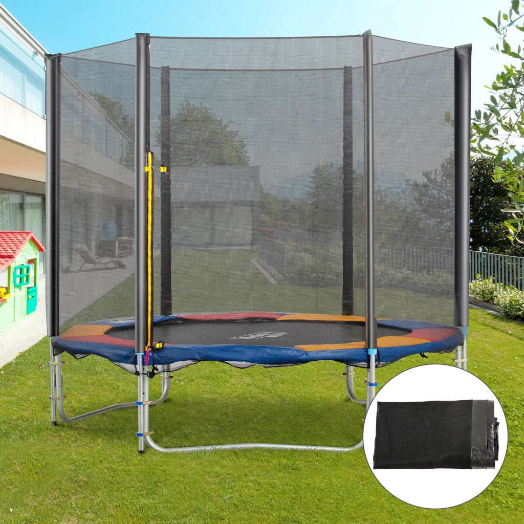 Rete di Sicurezza di Ricambio per Trampolino ¨C Xylo ¨C ?305 cm, 6 Pali, Porta con Zip, Nero