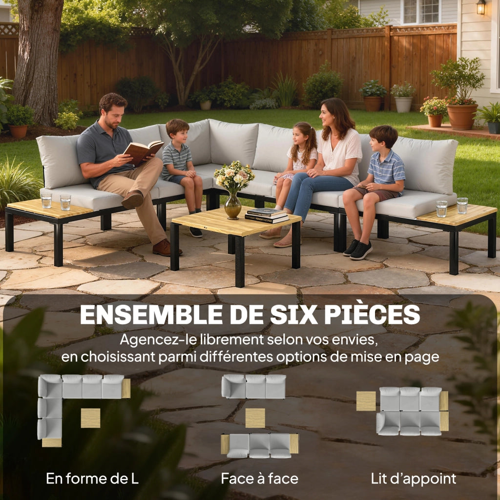 Divano Letto Esterno Modulare ¨C Zephmum ¨C Grigio