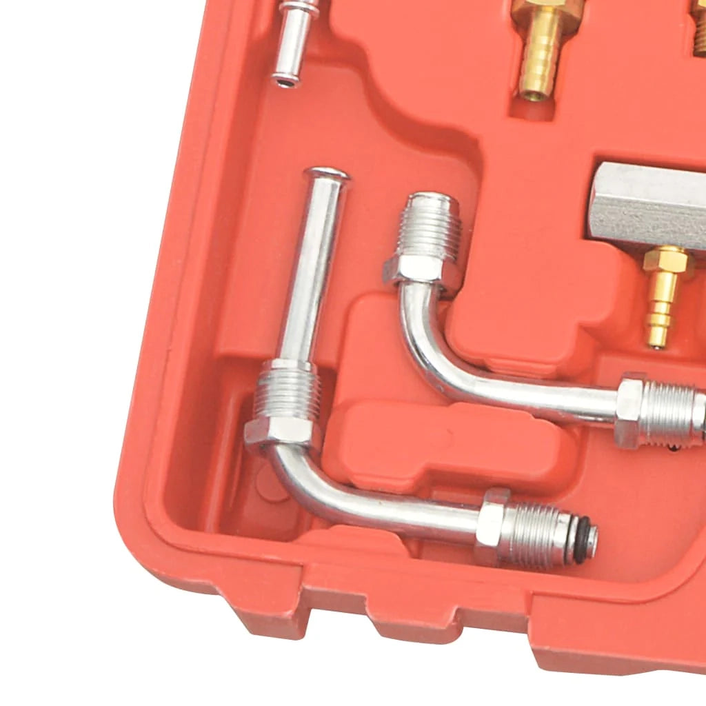 Kit di strumenti per il test della pressione di iniezione del carburante per auto veicoli camion garage officina rosso resistente 02_0004266