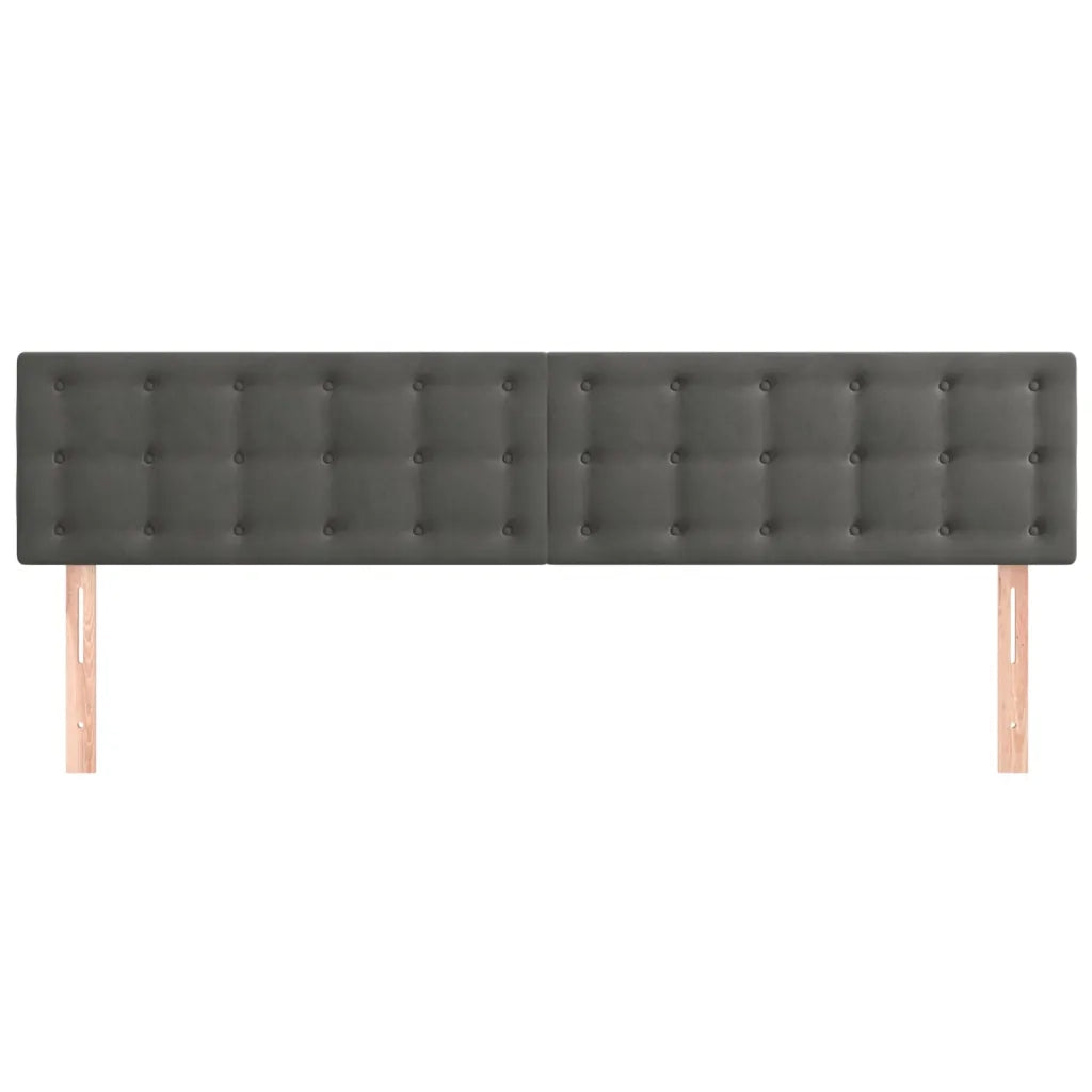 Testiera | Testata Grigio Scuro 180x5x78/88 cm in Velluto