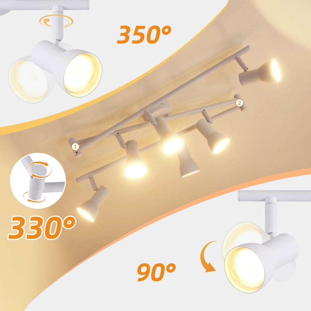 ZMH Faretto da soffitto neri 2 luci metallo regolabili per corridoio