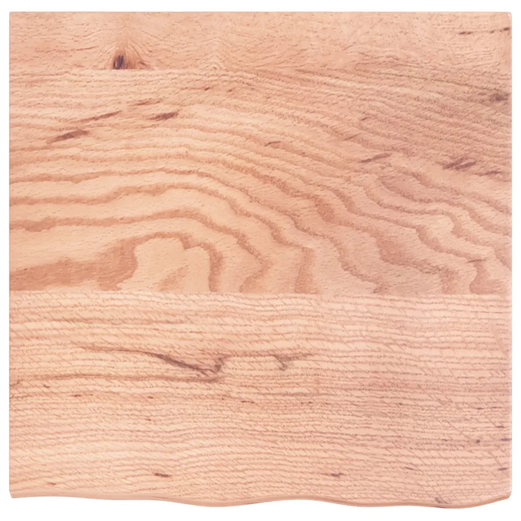 Piano Tavolo Marrone Chiaro 60x60x2cm Rovere Massello Trattato 3156350