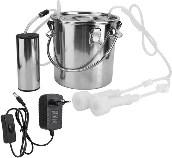 Macchina da mungere portatile 5L - pompa a vuoto pulsante - elettrica - bestia da soma.