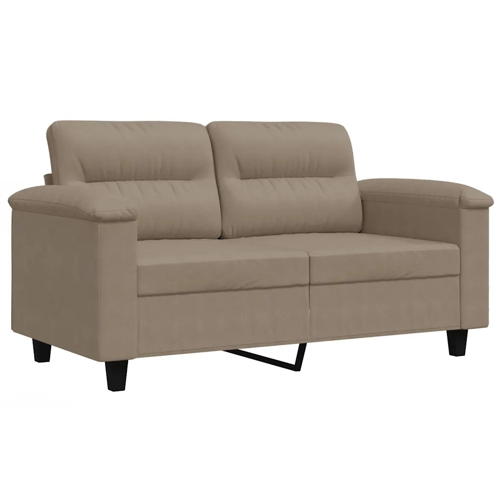 Divano a 2 Posti-Sofa 2 Posti Tortora 120 cm in Tessuto Microfibra